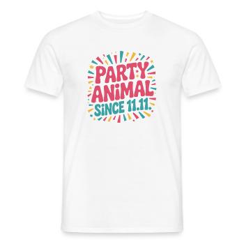 Karneval Party Kölner Animal Since 11.11. Köln - Männer T-Shirt - Weiß - Vorne - AI Model Male 178 dark (178cm)