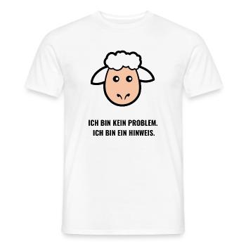 Ich bin kein Problem. Ich bin ein Hinweis. - Männer T-Shirt - Weiß - Vorne - AI Model Male 178 dark (178cm)