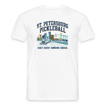 Naples Florida Skyline With Pickleball Theme - Männer T-Shirt - Weiß - Vorne - AI Model Male 178 dark (178cm)