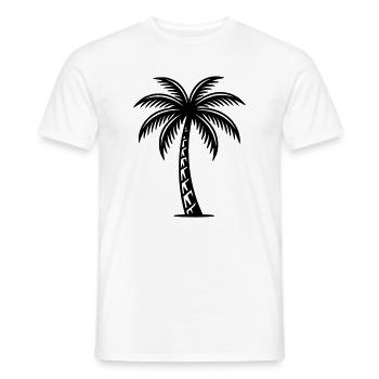 Palme - Männer T-Shirt - Weiß - Vorne - AI Model Male 178 dark (178cm)