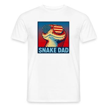 Papa Serpent Patriote – Serpent Drôle - T-shirt homme - blanc - Devant - AI Model Male 178 dark (178cm)