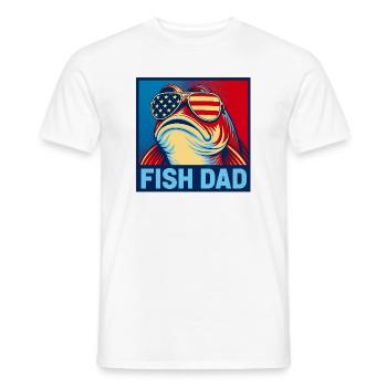 Papa poisson patriote – Papa poisson drôle pour - T-shirt homme - blanc - Devant - AI Model Male 178 dark (178cm)