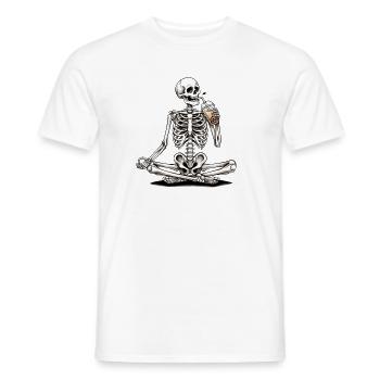 Skelett trinkt Bubble Tea Gothic Design - Männer T-Shirt - Weiß - Vorne - AI Model Male 178 dark (178cm)