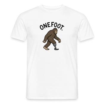 One-legged funny amputee, one-legged bigf - Men's T-Shirt - white - Front - AI Model Male 178 dark (178cm)
