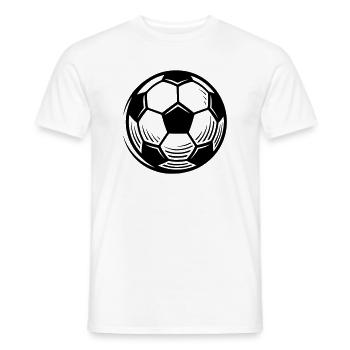 Fußball Ball Fußballverein Public Viewing - Männer T-Shirt - Weiß - Vorne - AI Model Male 178 dark (178cm)