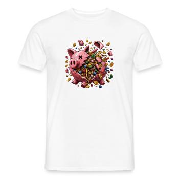 Sparschwein Schatzregen - Männer T-Shirt - Weiß - Vorne - AI Model Male 178 dark (178cm)