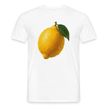 Citron dans des nuances de jaune - T-shirt homme - blanc - Devant - AI Model Male 178 dark (178cm)