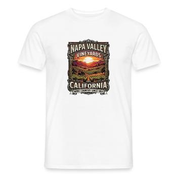 Vignoble dans la Napa Valley, Californie - T-shirt homme - blanc - Devant - AI Model Male 178 dark (178cm)