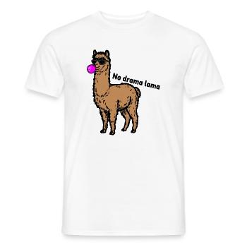 Cooles Lama - No drama lama - Männer T-Shirt - Weiß - Vorne - AI Model Male 178 dark (178cm)
