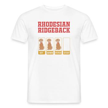 Rhodésian Ridgeback - T-shirt homme - blanc - Devant - AI Model Male 178 dark (178cm)