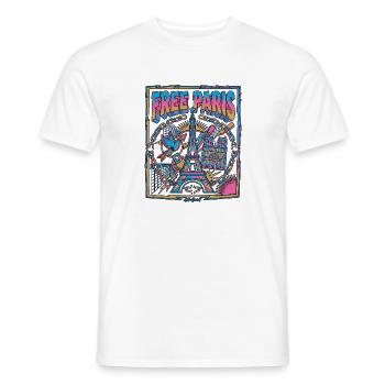Free Paris Friedenstraube - Männer T-Shirt - Weiß - Vorne - AI Model Male 178 dark (178cm)