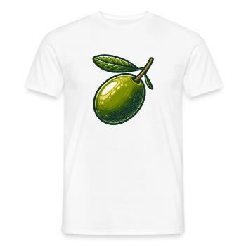 Olive Verte Graphique - T-shirt homme - blanc - Devant - AI Model Male 178 dark (178cm)