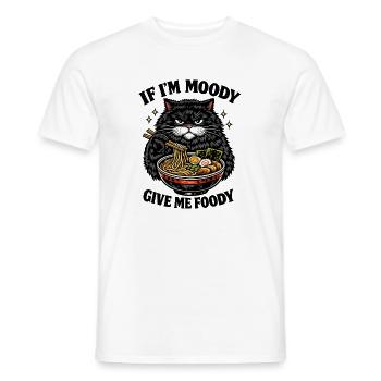 Black Cat Ramen Master Foody Moody Moody - Men's T-Shirt - white - Front - AI Model Male 178 dark (178cm)