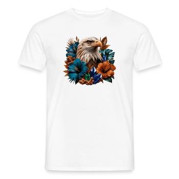Eagles in the blossom and crystal forest - Men's T-Shirt - white - Front - AI Model Male 178 dark (178cm)