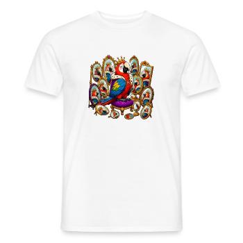 Königspapagei Spiegelparade - Männer T-Shirt - Weiß - Vorne - AI Model Male 178 dark (178cm)