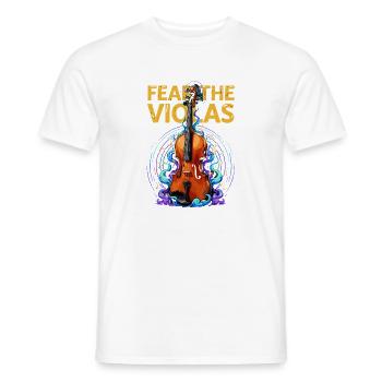 Fear The Violas Viola Orchestra Musician Saying - Men's T-Shirt - white - Front - AI Model Male 178 dark (178cm)