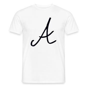 A Kalligrafie Monogramm - Männer T-Shirt - Weiß - Vorne - AI Model Male 178 dark (178cm)
