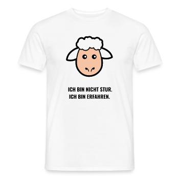 Ich bin nicht stur. Ich bin erfahren. - Männer T-Shirt - Weiß - Vorne - AI Model Male 178 dark (178cm)