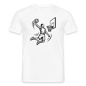 Joueur de basket-ball du Dunking Streetball Club - T-shirt homme - blanc - Devant - AI Model Male 178 dark (178cm)