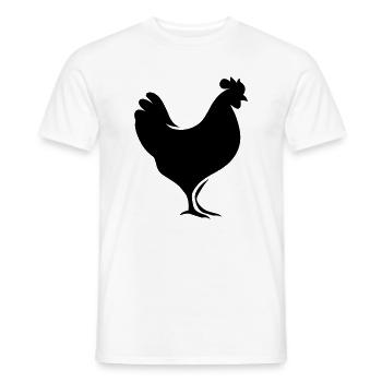 chicken - Men's T-Shirt - white - Front - AI Model Male 178 dark (178cm)