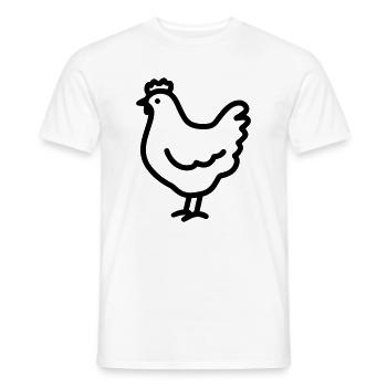 chicken - Men's T-Shirt - white - Front - AI Model Male 178 dark (178cm)