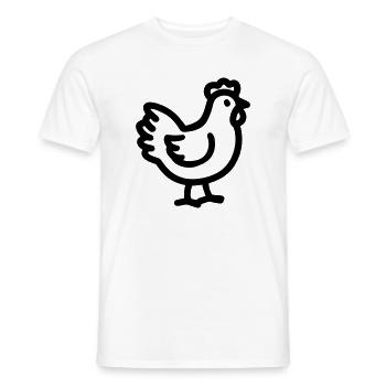chicken - Men's T-Shirt - white - Front - AI Model Male 178 dark (178cm)