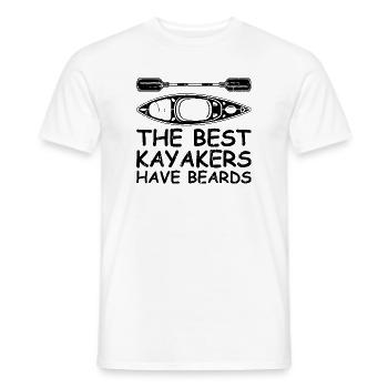Les meilleurs kayakistes ont la barbe - Funny Canoeing Kay - T-shirt homme - blanc - Devant - AI Model Male 178 dark (178cm)