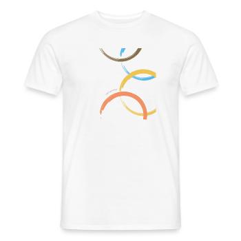 Cercles colorés sur la route - T-shirt homme - blanc - Devant - AI Model Male 178 dark (178cm)