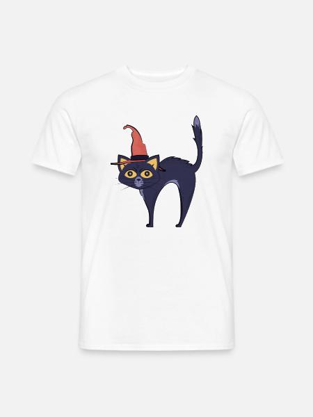 Midnight Witch Cat - Men's T-Shirt - white