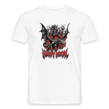 Démon Dragon Heavy Metal - T-shirt homme - blanc - Devant - AI Model Male 178 dark (178cm)
