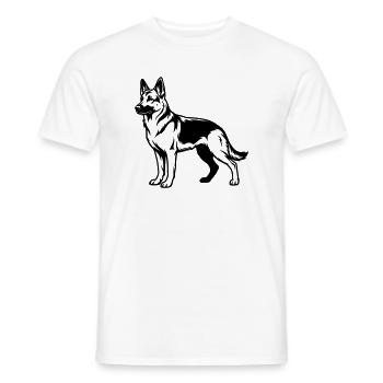 Deutscher Schäferhund - Männer T-Shirt - Weiß - Vorne - AI Model Male 178 dark (178cm)