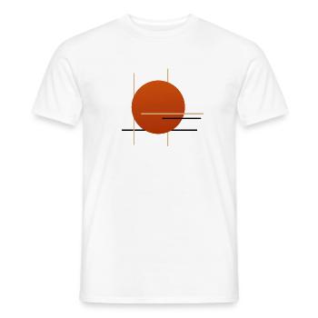 Sonnenkreis und abstrakte Linien - Männer T-Shirt - Weiß - Vorne - AI Model Male 178 dark (178cm)