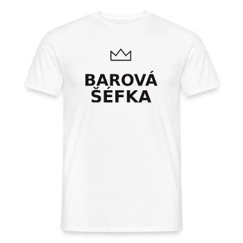 Barová šéfka - vtipné tričko pre barmanku - Men's T-Shirt - white - Front - AI Model Male 178 dark (178cm)