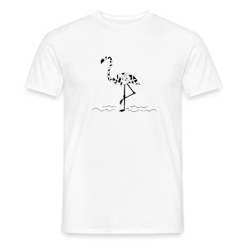Flamingo Black and White Mosaic - Men's T-Shirt - white - Front - AI Model Male 178 dark (178cm)