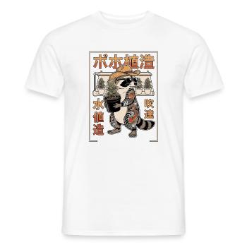 Weed Grower Shibuya Waschbär - Männer T-Shirt - Weiß - Vorne - AI Model Male 178 dark (178cm)
