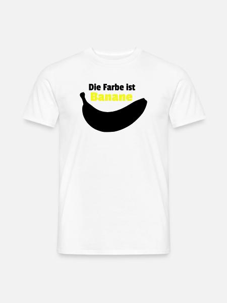 Farbe Banane - Männer T-Shirt - Weiß