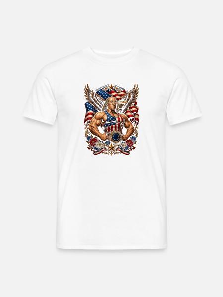 Superheld Ben Franklin – Lustiger 4. Juli - Männer T-Shirt - Weiß