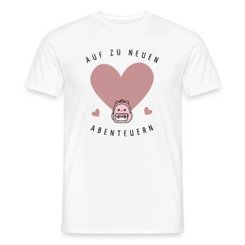 Zu neuen Abenteuern | Einschulung - Männer T-Shirt - Weiß - Vorne - AI Model Male 178 dark (178cm)