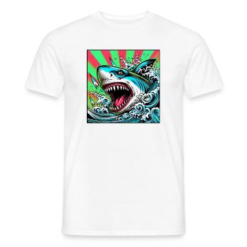 Requin - T-shirt homme - blanc - Devant - AI Model Male 178 dark (178cm)