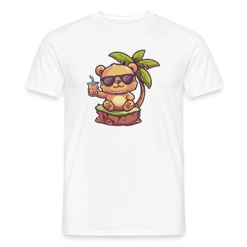 Bär Sommer Palme - Männer T-Shirt - Weiß - Vorne - AI Model Male 178 dark (178cm)
