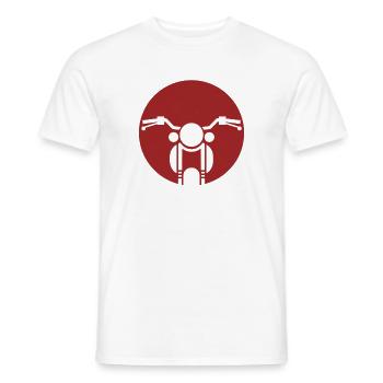 Rundlogo Motorradfrontansicht - Männer T-Shirt - Weiß - Vorne - AI Model Male 178 dark (178cm)