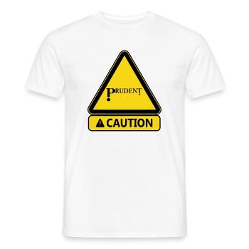 Vorsichts-Warndreieck - Männer T-Shirt - Weiß - Vorne - AI Model Male 178 dark (178cm)