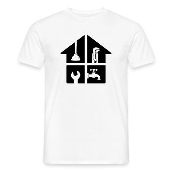 Outil de plomberie pour la maison - T-shirt homme - blanc - Devant - AI Model Male 178 dark (178cm)