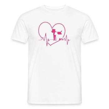 Airedale Terrier - T-shirt homme - blanc - Devant - AI Model Male 178 dark (178cm)