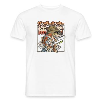 Zander Raubfischangler  - Männer T-Shirt - Weiß - Vorne - AI Model Male 178 dark (178cm)