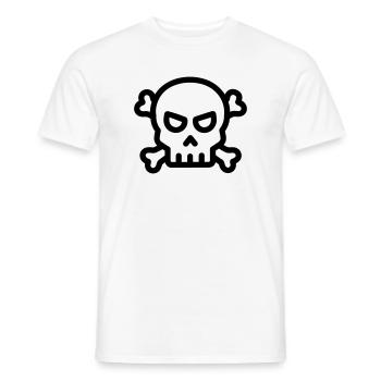 tête de mort pirate - T-shirt homme - blanc - Devant - AI Model Male 178 dark (178cm)