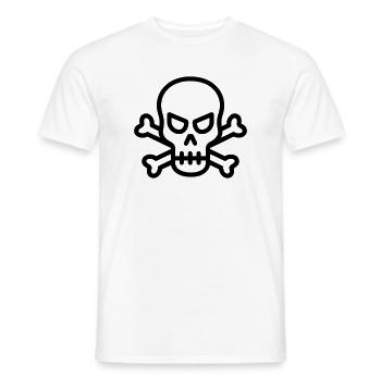 tête de mort pirate - T-shirt homme - blanc - Devant - AI Model Male 178 dark (178cm)