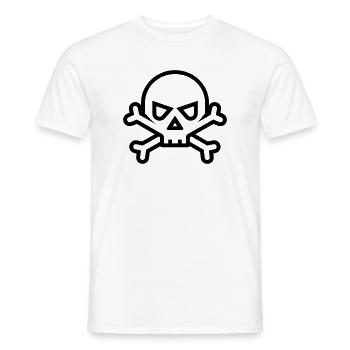 tête de mort pirate - T-shirt homme - blanc - Devant - AI Model Male 178 dark (178cm)