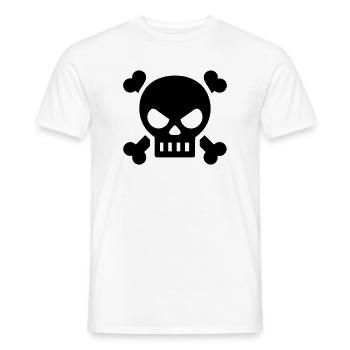 crâne, - T-shirt homme - blanc - Devant - AI Model Male 178 dark (178cm)