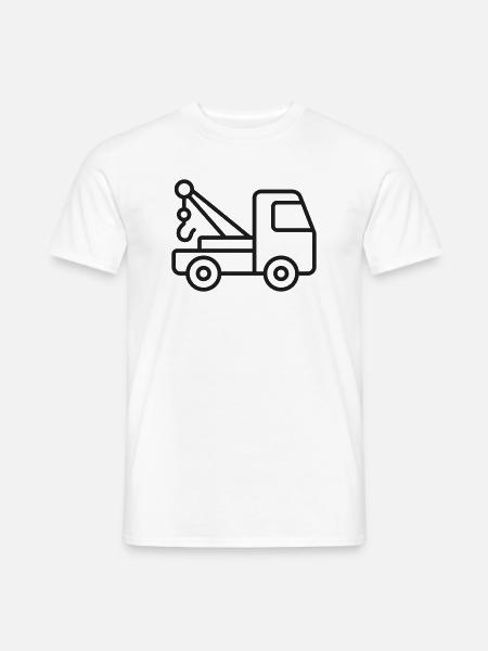 Abschleppwagenlinie Icon Pannenhilfefahrzeug IC - Männer T-Shirt - Weiß